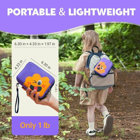 Stbernard Small First Aid Kit for Kids and Adults, Medical Kit with Digital Thermometer for Home, Travel, Hiking, Backpack, 6.3x4.33x1.97in, Purple in Saudi Arabia