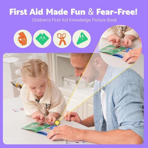 Stbernard Small First Aid Kit for Kids and Adults, Medical Kit with Digital Thermometer for Home, Travel, Hiking, Backpack, 6.3x4.33x1.97in, Purple in Saudi Arabia