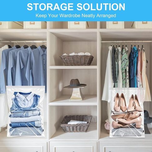 أكياس تخزين بلاستيكية كبيرة 5 جالون (10 عبوات) - 18 "× 24" ، 2.4 مل ، سحق سحاب صافية 2.4 مليون in Kuwait