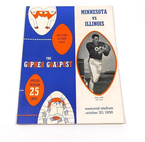 1956 Illinois at Minnesota College Football Program 10-20-56 - NFL Programs in Saudi Arabia