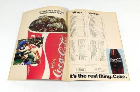 1970 Dallas Cowboys at Minnesota Vikings NFL Football Marvel Program 10-18-70 - NFL Programs in Saudi Arabia