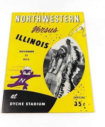 1953 Northwestern vs Illinois College Football Program 11-21-53 - College Programs in Saudi Arabia