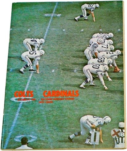 1964 NFL Colts v Cardinals Program 10/12 Johnny Unitas 89297b9 - NFL Programs in Saudi Arabia