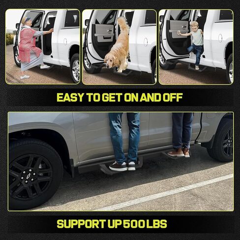 BINARY STAR Running Boards Compatible with Vehicle 2024 2025 Toyota Tacoma Double Cab. 5.5 Inch Drop Down Tacoma Side Steps Made with Carbon Steel, One-Piece Design Step Bars Nerf Bars. in Saudi Arabia