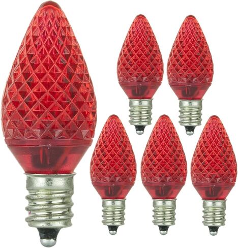 C9 Blue LED LED Bulb - منفذ إضاءة العطلات المقاوم للعطلات ، 0.4 واط ، 12 لومن مع قاعدة متوسطة E17 للاستخدام الداخلي والخارجي in Kuwait