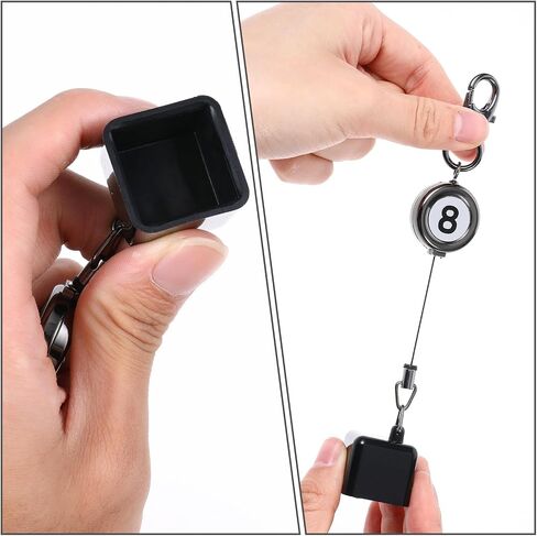 Snooker Chalk Holder Billiards Pool Cue Chalk Holder Billiard Smoker Excedicory مع حلقة مفتاح قابلة للسحب in Saudi Arabia