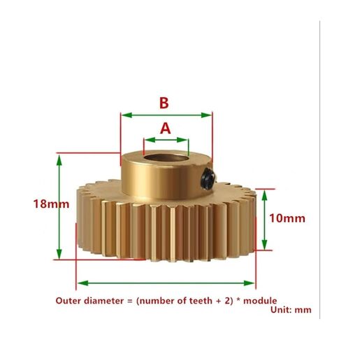 Industrial Gear,Pinion spur Gear 1mod Convex Step Copper 1 Die Hole Diameter 12/13mm Small Module Precision Gear 26 27 28 29 30 Teeth 31 32 33 34 35T 36 37 38 39 40 41 Teeth(13mm-41 Teeth) in Kuwait