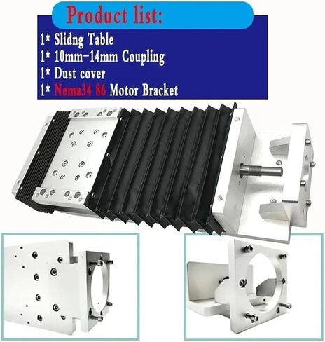 [86 Bracket and Cover] Move Motion Motion Platform Cover غلاف الغبار غلاف حمولة ثقيلة دليل SFU1605 /1610 100-1000mm شريحة العجلة السكتة الدماغية (SUF1610-300MM السكتة الدماغية) in Kuwait