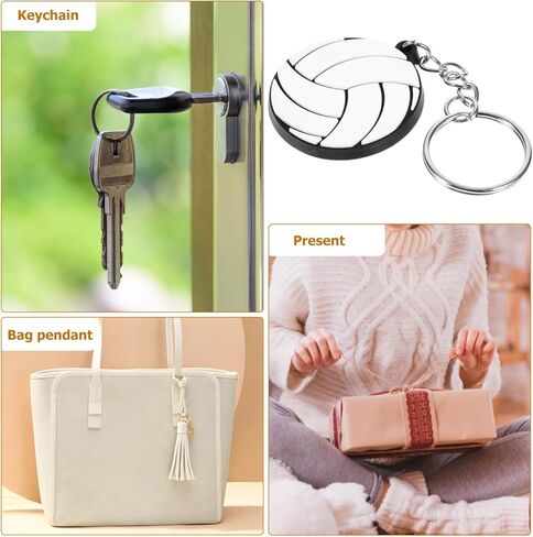 Popetpop 20 PCS مفاتيح مفاتيح للكرة الطائرة ، وسلاسل المفاتيح للكرة الطائرة الرياضية ، وزينة سلسلة مفاتيح رياضية لطيفة لمكافأة اللعبة المدرسية ، الحفلات in Saudi Arabia