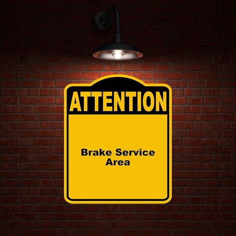 منطقة خدمة الفرامل انتباه الصفراء السوداء السوداء المركب المركب 15 × 18 بوصة in Kuwait