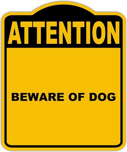 احذر من انتباه الكلب الأصفر الأسود الأسود المركب المركب 20 × 24 بوصة in Kuwait