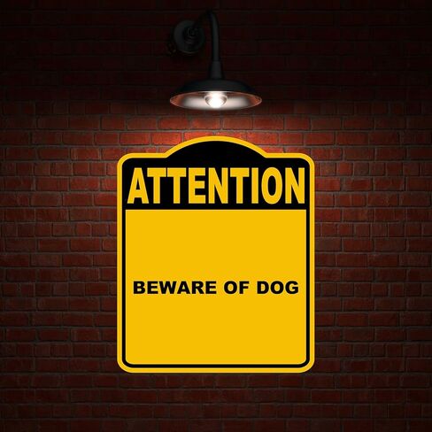 احذر من انتباه الكلب الأصفر الأسود الأسود المركب المركب 20 × 24 بوصة in Kuwait