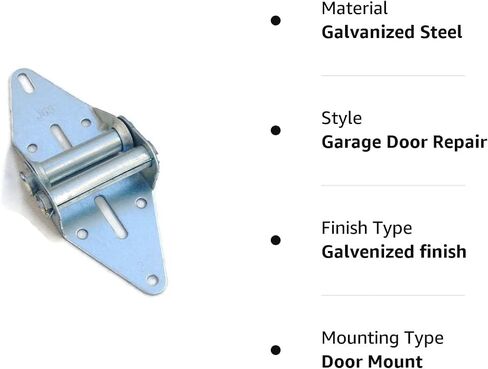 Garage Door Hinge Replacement Garage Repair -14 Gauge Steel with Galvanized Finish - Residential/Light Commercial Garage Door Replacement | Heavy Duty Hinges | Hinge #2 (Set of 4) in Saudi Arabia