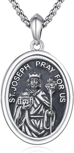St Michael the Archangel Medal Necklace 925 Sterling Silver Archangel Saint Michael Pendant Necklaces Catholic Oval Amulet Religious Protection Jewelry for Men in Saudi Arabia