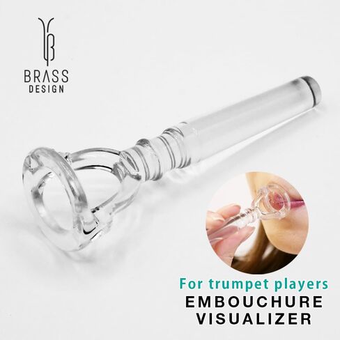Trumpet Embouchure Visualizer (Clear Design) – Mouthpiece Practice Tool – BRASS DESIGN [Rim Diameter: 0.61" / 15.5mm] in Saudi Arabia