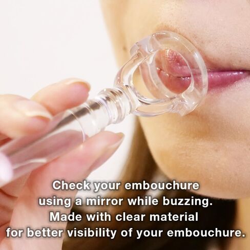Trumpet Embouchure Visualizer (Clear Design) – Mouthpiece Practice Tool – BRASS DESIGN [Rim Diameter: 0.61" / 15.5mm] in Saudi Arabia