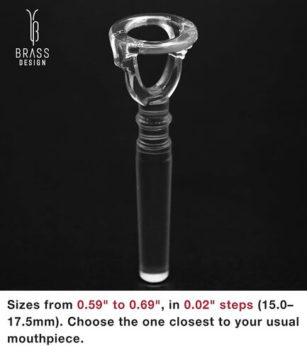 Trumpet Embouchure Visualizer (Clear Design) – Mouthpiece Practice Tool – BRASS DESIGN [Rim Diameter: 0.61" / 15.5mm] in Saudi Arabia