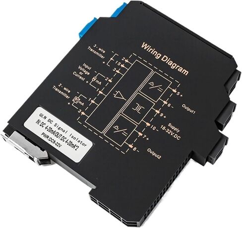 MNEXQML 1PCS 0-10V to 4-20mA Signal Isolator 1 in 2 Out 0-10V 4-20mA to RS485 Analog Signal Isolator 4 to 20mA Signal Isolator(1in2out,Output 0-10V_Input 0-10V_DC24V) in Saudi Arabia