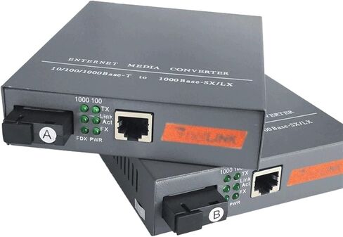 2 photoelectric converters HTB-GS-03KM Single-Mode 1 Optical 1 Electrical Internal Electrical Gigabit Fiber Optic transceiver in Saudi Arabia