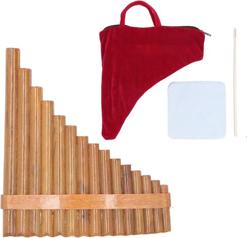 Professional Wooden Panpipe Pan Flute 15 Pipes G Key Woodwind Musical Instrument Pan Pipe Flute (Right Hand) in Saudi Arabia