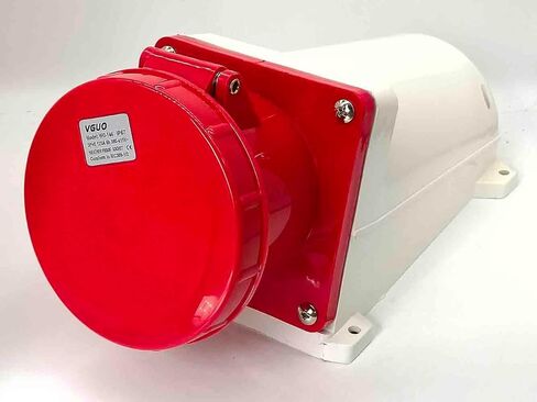 IEC60309 Waterproof Industrial Connector Surface Mount Socket 4Pin 125A 380V-415V 3P+E IP67 in Kuwait