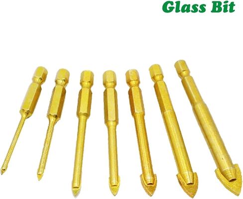 6pcs 1/4inch hex hex shank glass bits prick clated glass set 3 4 5 6 8 10mm tile concret in Saudi Arabia
