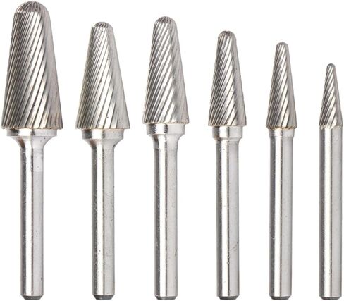 أدوات نقش 6-16 مم أدوات يدوية تضع كربيد بير بايت ملفات دوارة نحت الخشب لطحن المعدن 1PCs (6pcs (L06-L16)) in Saudi Arabia
