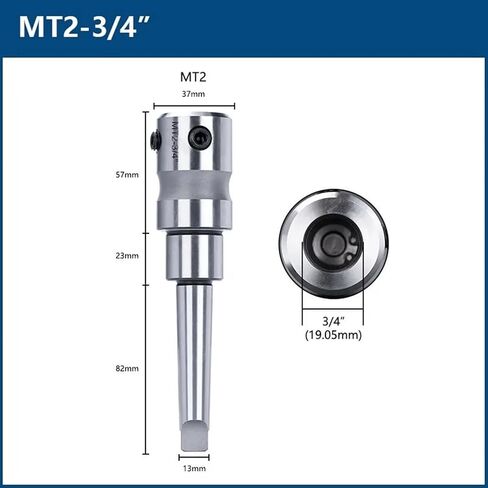 3/4 Inch Taper Arbor MT2 MT3 Hollow Drill Bit Holder for Metal Working Weldon Shank HSS Annular 1Pcs(MT2) in Saudi Arabia