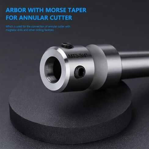 3/4 Inch Taper Arbor MT2 MT3 Hollow Drill Bit Holder for Metal Working Weldon Shank HSS Annular 1Pcs(MT2) in Saudi Arabia