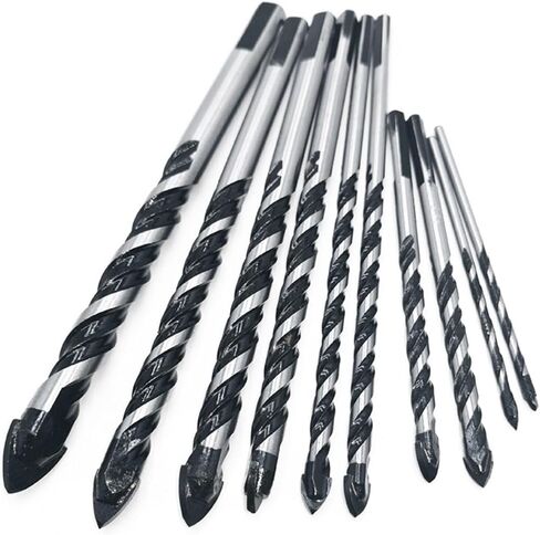 10Pcs Multi Functional Extended Glass Drill Bit Triangle Drill Bits for Ceramic Tile Concrete Glass Marble DB02065 in Saudi Arabia