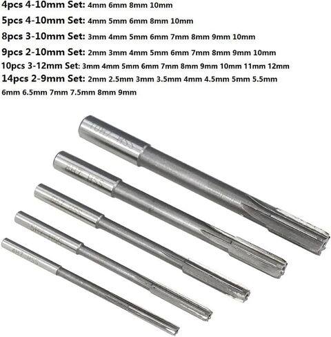 مجموعة 2-12 ملم مجموعة H7 HSS أدوات ساق مستقيمة 4/5/8/9/10/14PCS (4pcs 4-10mm مجموعة) in Saudi Arabia
