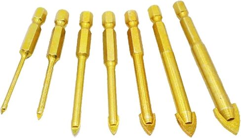 5ppcs 1/4inch hex shank bits glass pits prit clated clating prick stungsten tungsten tugsten tip beal brilling 02011 in Saudi Arabia