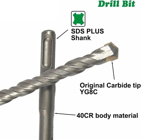 3Pc/Lot SDS Plus Drill Bits 6 8 10mm 210mm Hole Saw Drilling for Electric Hammer Concrete Wall Brick Block Masonry in Saudi Arabia