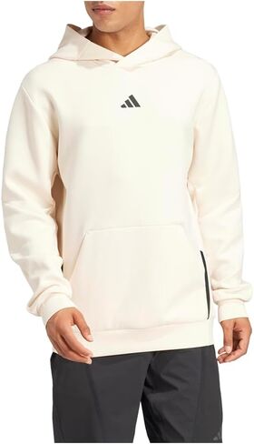 adidas Mens D4t Hoodie Training Athletic Outerwear Casual Moisture Wicking - White - Size M in Saudi Arabia