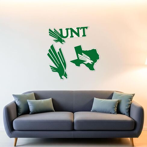 Desert Cactus University of North Texas Wallstix Und Mean Mean Green Removable Wall Sticker 11x17 Vinyl Secal Indoor Outdoor Use (Design A) in Saudi Arabia