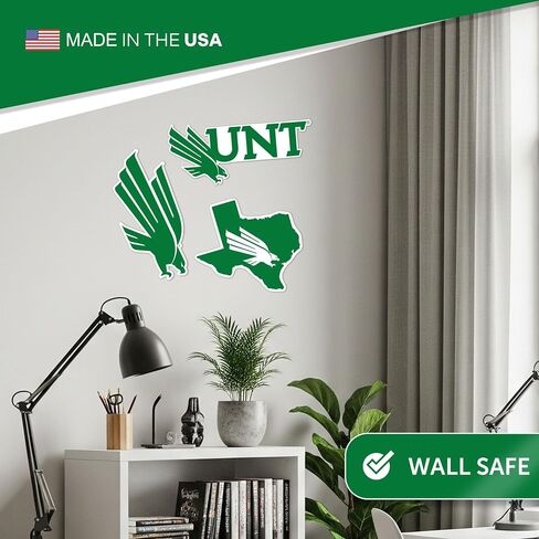 Desert Cactus University of North Texas Wallstix Und Mean Mean Green Removable Wall Sticker 11x17 Vinyl Secal Indoor Outdoor Use (Design A) in Saudi Arabia
