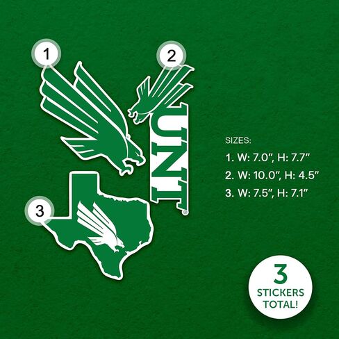 Desert Cactus University of North Texas Wallstix Und Mean Mean Green Removable Wall Sticker 11x17 Vinyl Secal Indoor Outdoor Use (Design A) in Saudi Arabia