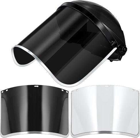 Amylove 2 PCS Safety Face Shield للطحن وقطع أقنعة الحماية خفيفة الوزن مع قناع واقي بديل واضح (النمط الكلاسيكي ، الأحمر) in Saudi Arabia