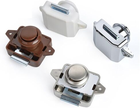 قفل Camper Car Push Lock 20mm RV Caravan Boat Motor Home Cabinet Draint Button Locks لأجهزة الأثاث 10 مساءً (أبيض صغير) in Saudi Arabia