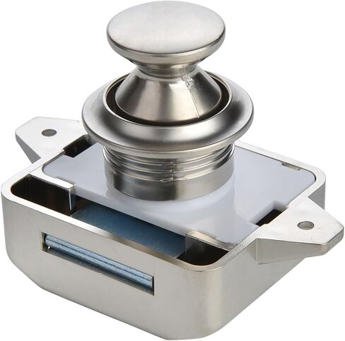 قفل Camper Car Push Lock 20mm RV Caravan Boat Motor Home Cabinet Draint Button Locks لأجهزة الأثاث 10 مساءً (أبيض صغير) in Saudi Arabia