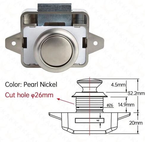 Camper Car Push Lock 20mm RV Caravan Boat Motor Home Cabinet Drawer Latch Button Locks for Furniture Hardware 10Pcs(Small White) in Saudi Arabia