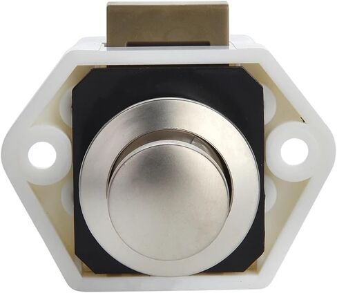 قفل Camper Car Push Lock 20mm RV Caravan Boat Motor Home Cabinet Draint Button Locks لأجهزة الأثاث 10 مساءً (أبيض صغير) in Saudi Arabia