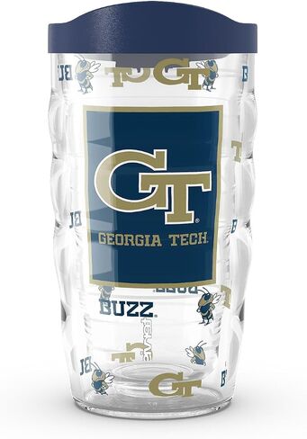 Tervis Georgia Tech Yellow Jackets - عمل إضافي في الولايات المتحدة الأمريكية مصنوعة من كوب سفر معزول مزدوج الجدران معزولًا. in Saudi Arabia