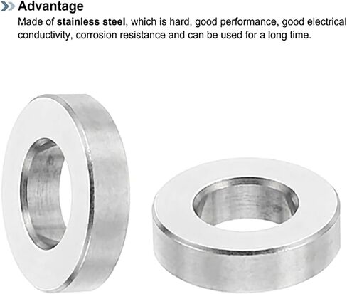TOP-VIGOR 10Pcs M6 Aluminum Spacer, 6.2mm ID x 15mm OD x 6mm Length Metal Spacer, Round Plain Finish Spacer Screw Standoff Bushing for M6 Screws Bolts and Rods in Saudi Arabia