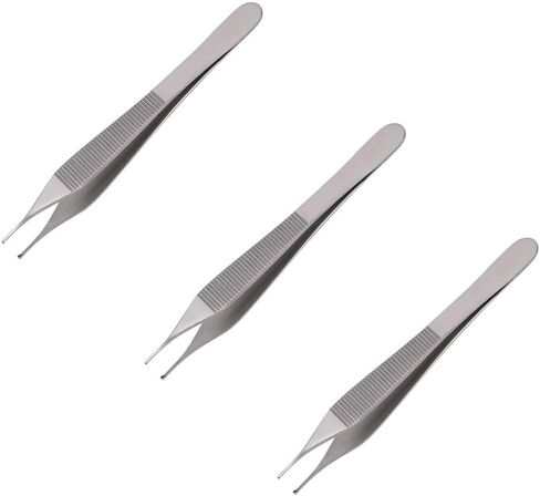 مجموعة جراحية عبر الإنترنت من 3 نقاط صغيرة/دقيقة Adson Tissue 1x2 ملقط الأسنان 4.75 "أدوات الجراحة التجميلية الجراحية in Saudi Arabia