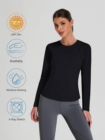 BMJL Womens Long Sleeve Dorts Tops Soft Prockout مع شبك in Saudi Arabia