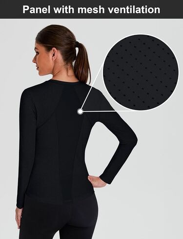 BMJL Womens Long Sleeve Dorts Tops Soft Prockout مع شبك in Saudi Arabia