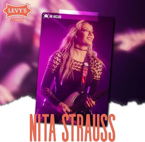 حزام جيتار من جلد ليفي مقاس 2 بوصة من مادة البولي بروبيلين/الجاكار مع نهايات جلدية (MSSN80-MLT) in Kuwait