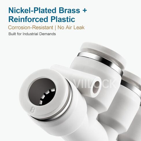 Push to Connect Tube Fittings, 5 Way 6mm OD Plastic Inline Manifold Union Air Line Fittings PK-6 (Pack of 6) in Saudi Arabia