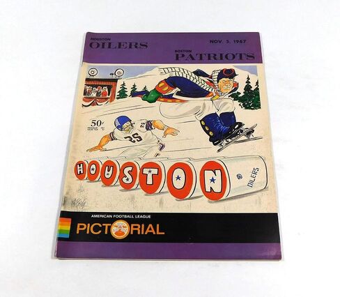 1967 Houston Oilers at Boston Patriots AFL Football Program 11-5-67 - NFL Programs in Saudi Arabia
